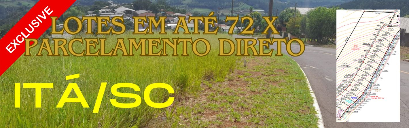 Terrenos com parcelamento direto at 72 X